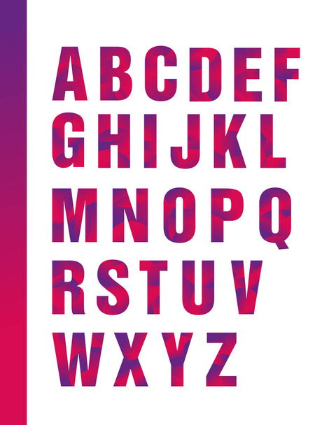 Bright geometric alphabet - Vector, Image