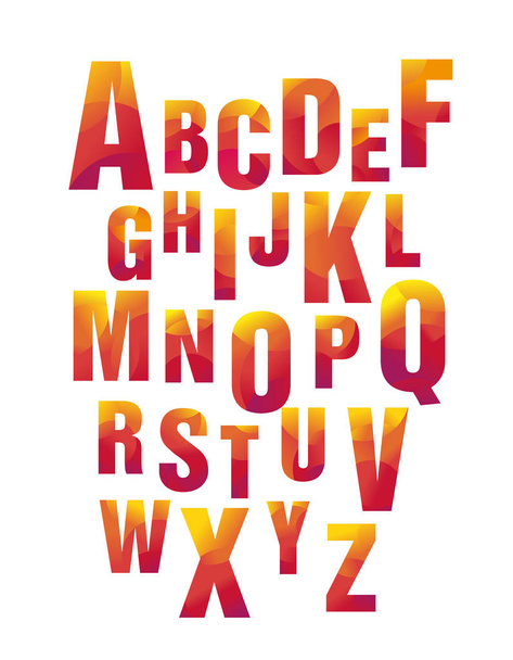 Bright geometric alphabet - Vector, Imagen