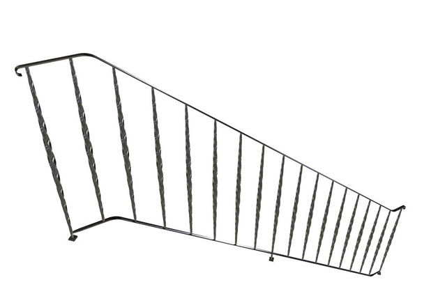 3d rendering of rail of a stairs on a white background - Photo, Image