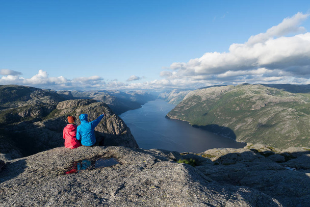 Panorama van de Lysefjord, Noorwegen - Foto, afbeelding