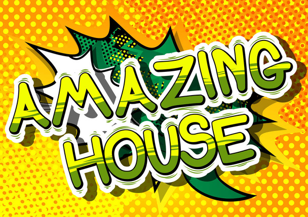 Amazing House - Mot de bande dessinée
. - Vecteur, image