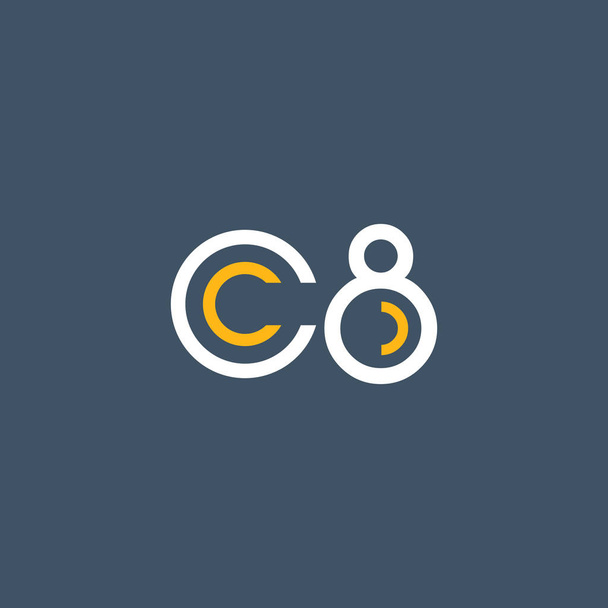 ronde logo C8 logo  - Vector, afbeelding