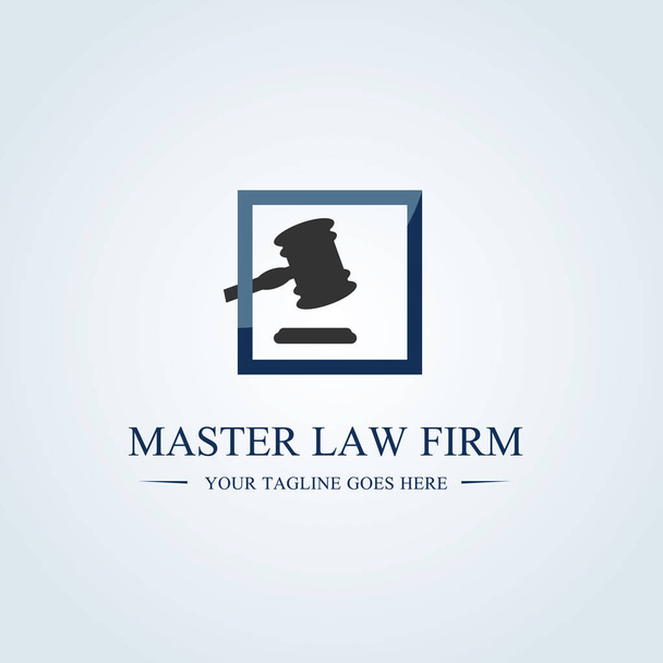 Law firm logo icon vector design.legal, lawyer, scale, vector logo template - Vector, Image