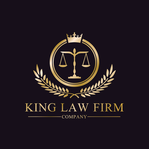 Law firm logo icon vector design. legal, lawyer, scale, vector logo template - Vector, Image