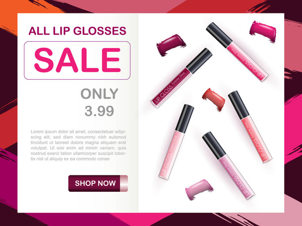 Vector Lipgloss Package Design - Vector, afbeelding