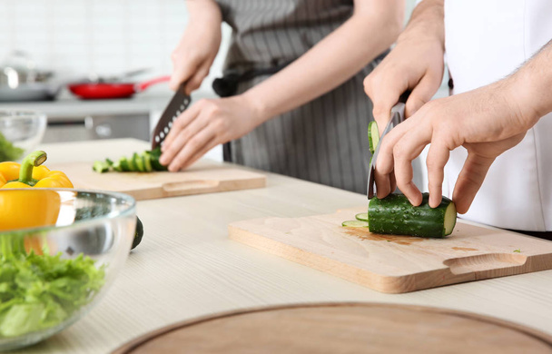 Chef giving cooking classes - Фото, изображение