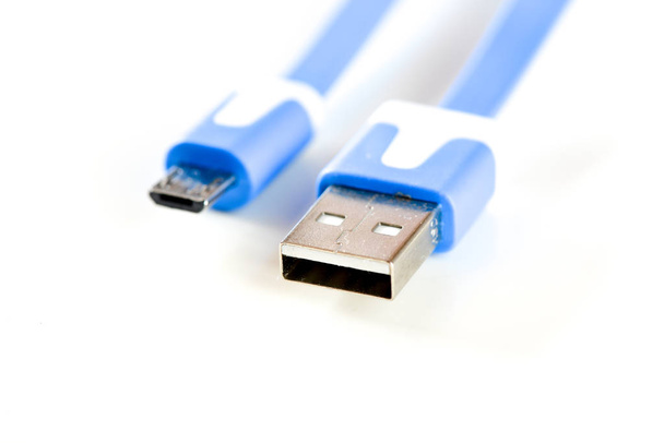 blue usb cable - Photo, Image