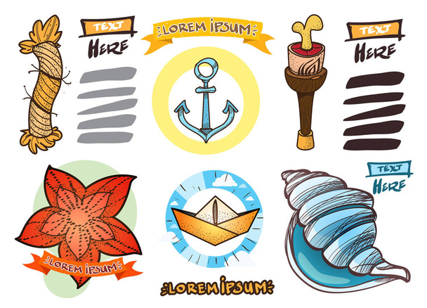Set of social icons in hand-drawn style.  - Vector, Image