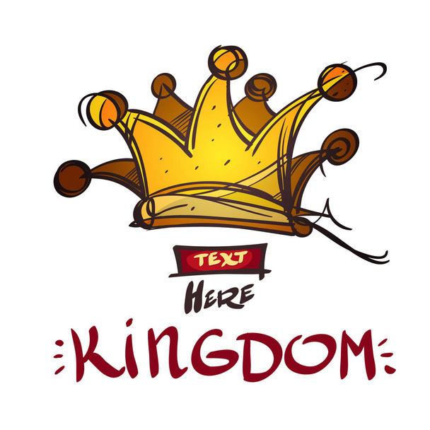 Kroon logo schets.  - Vector, afbeelding
