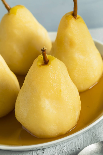 Sweet Homemade Poached Pears - 写真・画像