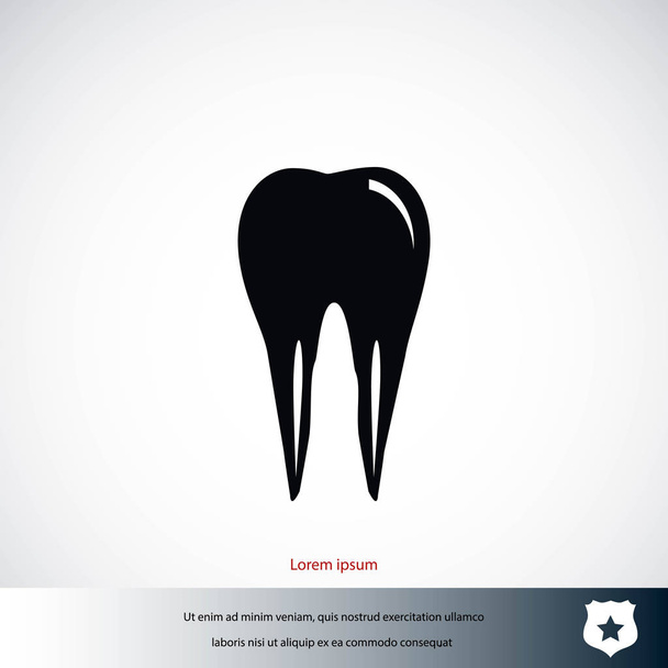 Tooth icon vector - Vector, Image