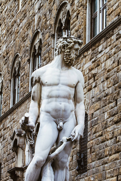 Fountain of Neptune in Florence - Φωτογραφία, εικόνα