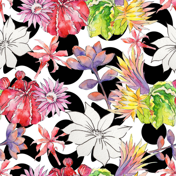 flowers pattern in watercolor - Φωτογραφία, εικόνα