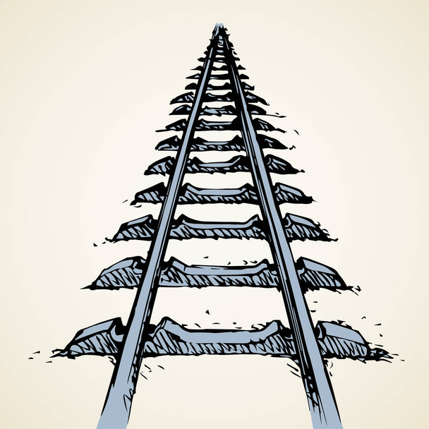 rails with wooden sleepers vector illustration 516401 Vector Art