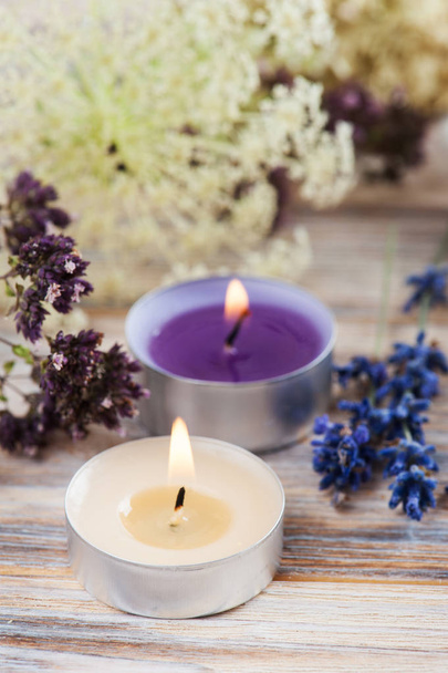 Spa composition with aroma candles - Fotografie, Obrázek