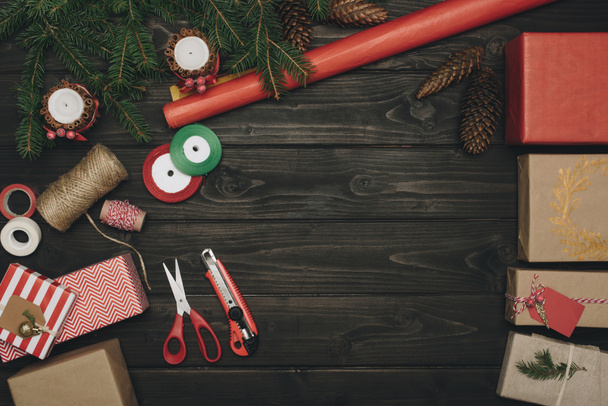 Presentes de Natal e decorações - Foto, Imagem