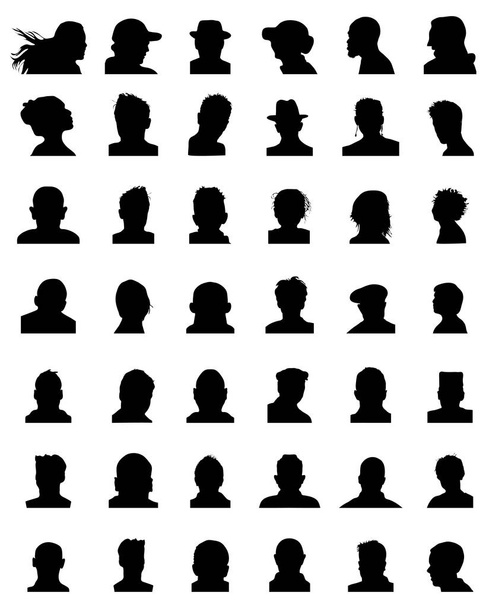 silhouettes of avatars - Vector, Image