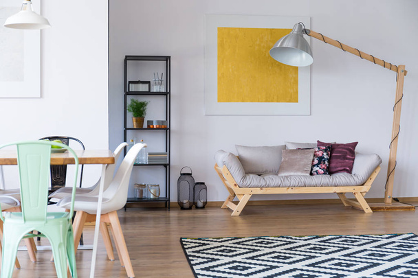 Living room with scandi carpet - Foto, imagen