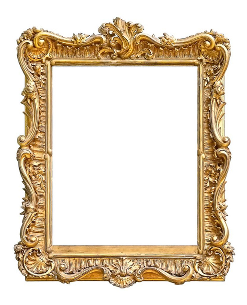 Marco de oro para obras maestras sobre fondo blanco
 - Foto, Imagen