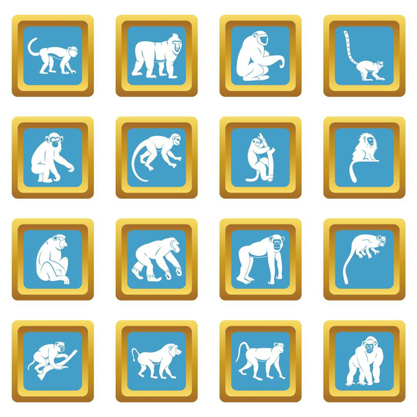 Małpa typów ikon azure - Wektor, obraz