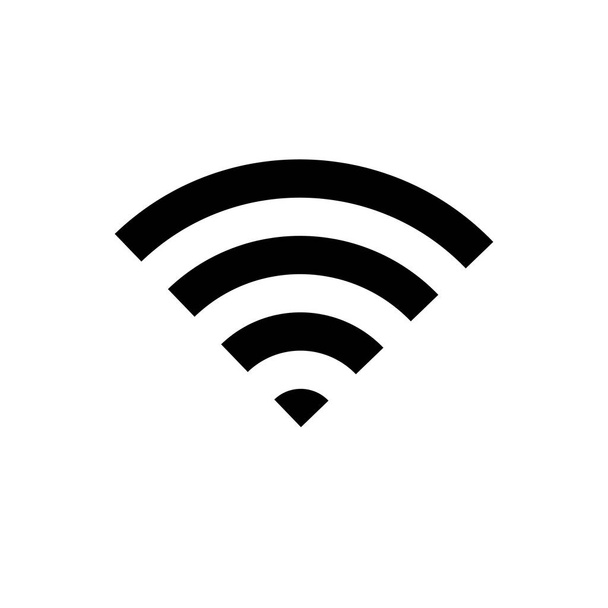 Wifi アイコン ベクトル、ワイヤレス インターネット署名に孤立した白い背景のグラフィックやウェブ デザインやテンプレート、またはパターンのフラット スタイル. - ベクター画像