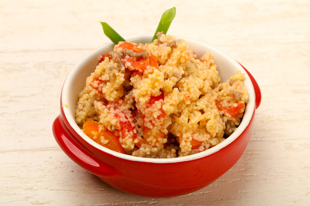 Tasty Couscous with meat - Photo, Image