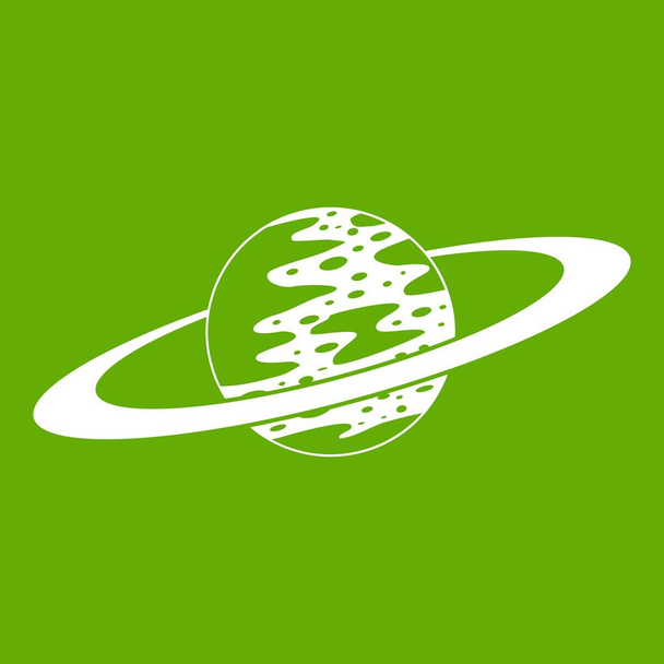 Saturn icon green - Vecteur, image