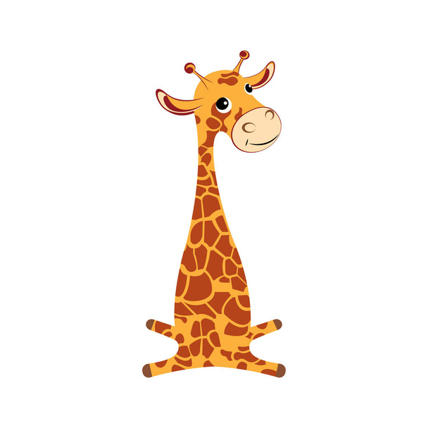 Vector abstracto ilustración de una jirafa. Divertido animal
. - Vector, imagen