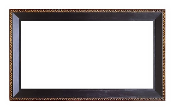 Wooden frame for masterpieces on a white background - Photo, Image