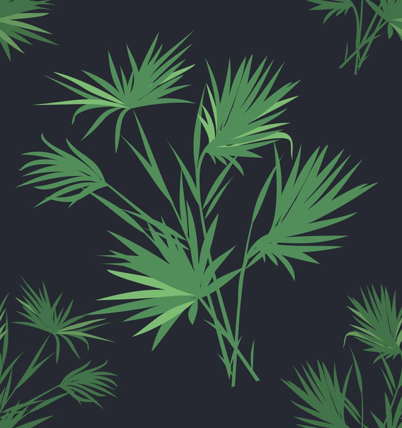Seamless pattern of tropical leaves - Διάνυσμα, εικόνα