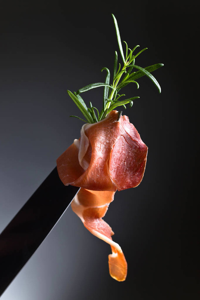  Prosciutto with  rosemary  - Photo, Image