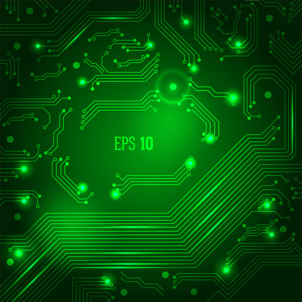 Abstract background with circuit board. - Διάνυσμα, εικόνα