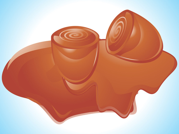 candy peace with choclate - Vector, Image