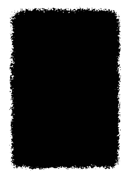Grunge black and white vector texture. Hand drawn frame template. Old paper. Dark spot substrate for your design. Dust, scretches, stamp texture. Easy to use abstract vintage effect with noise and - Vector, Image