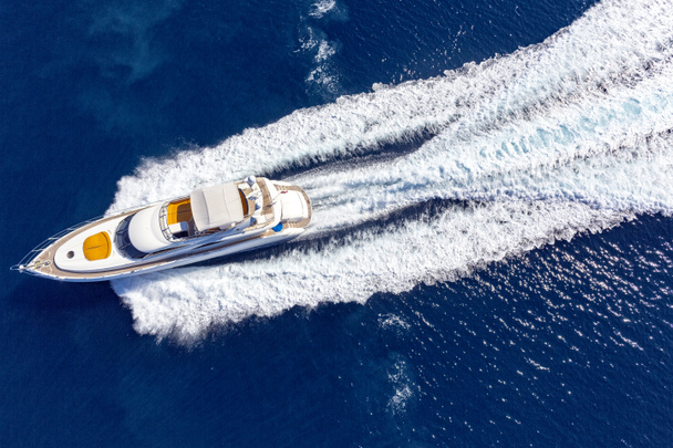 luxury white yacht on sea - Photo, Image