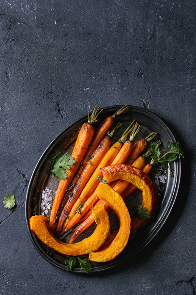 Roasted young carrot and pumpkin - Zdjęcie, obraz