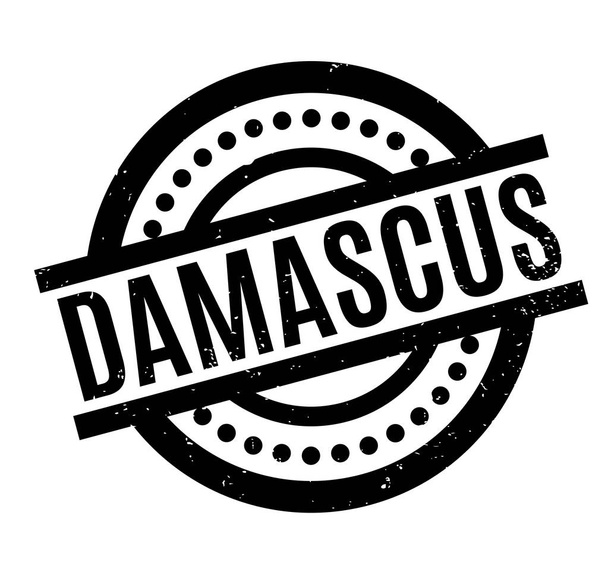 Damascus rubber stamp - Vector, Image