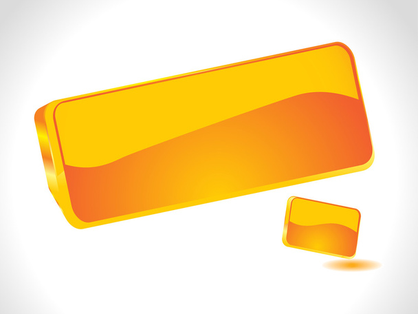 abstracte 3d glanzende oranje pictogram - Vector, afbeelding
