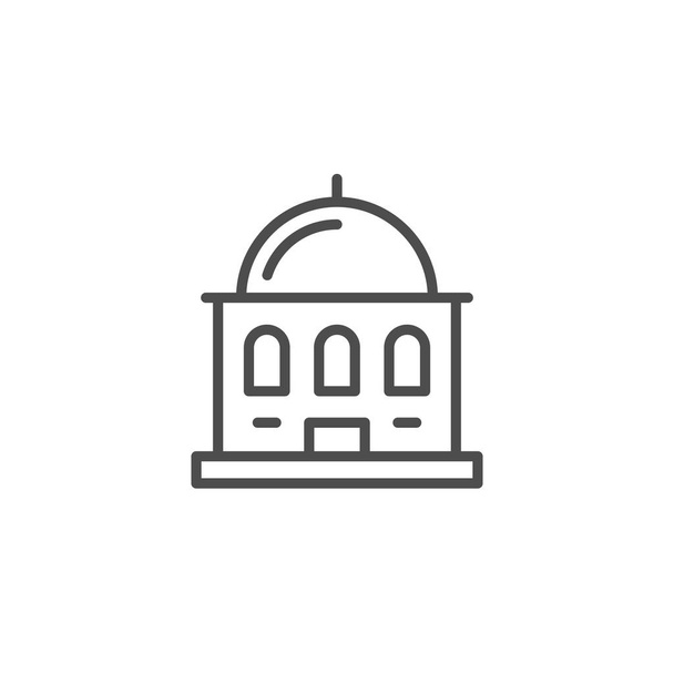 Old building line icon - Vector, Image