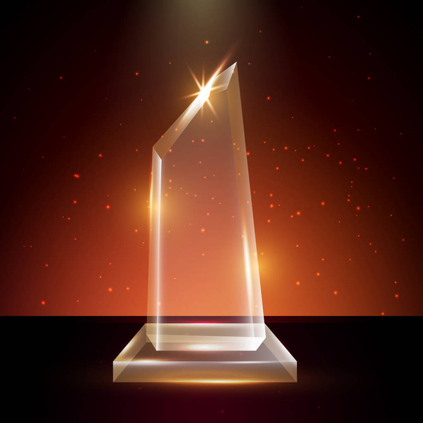 Шаблон премии Blank Transparent Vector Acrylic Glass Trophy Award
 - Вектор,изображение