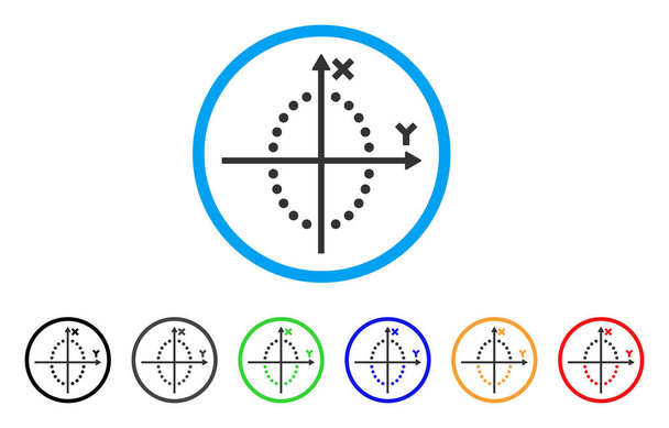 Ellipse Plot Rounded Icon - Vector, Image