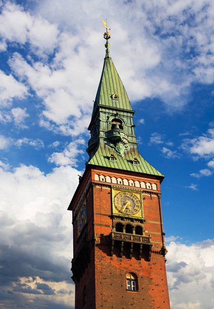 Radniční hodiny věž v Kodani - Fotografie, Obrázek