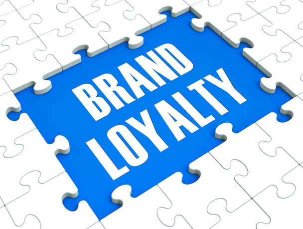varumärket lojalitet pussel visar pålitliga produkter - 写真・画像