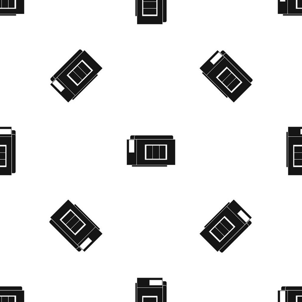 Inkjet printer cartridge pattern seamless black - Vektori, kuva