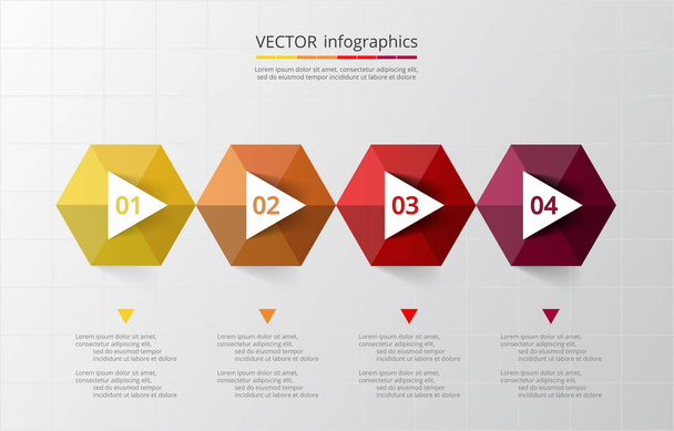 Abstract 3D infographic template. - Vecteur, image