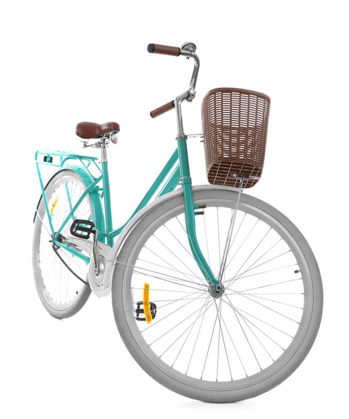 Stylish bicycle with basket  - Фото, изображение