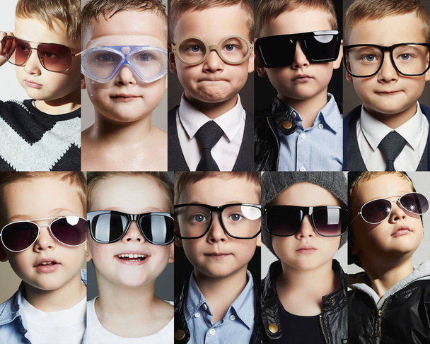 діти в окулярах і сонцезахисних окулярах колаж
 - Фото, зображення