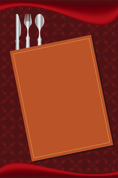 Шаблон дизайна карточки меню
 - Вектор,изображение