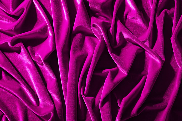 pink velvet textile for background or texture - Photo, Image
