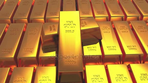 Oro 4k lingotti d'oro ricchezza tesoreria Ingot beni finanziari di lusso trading
. - Filmati, video